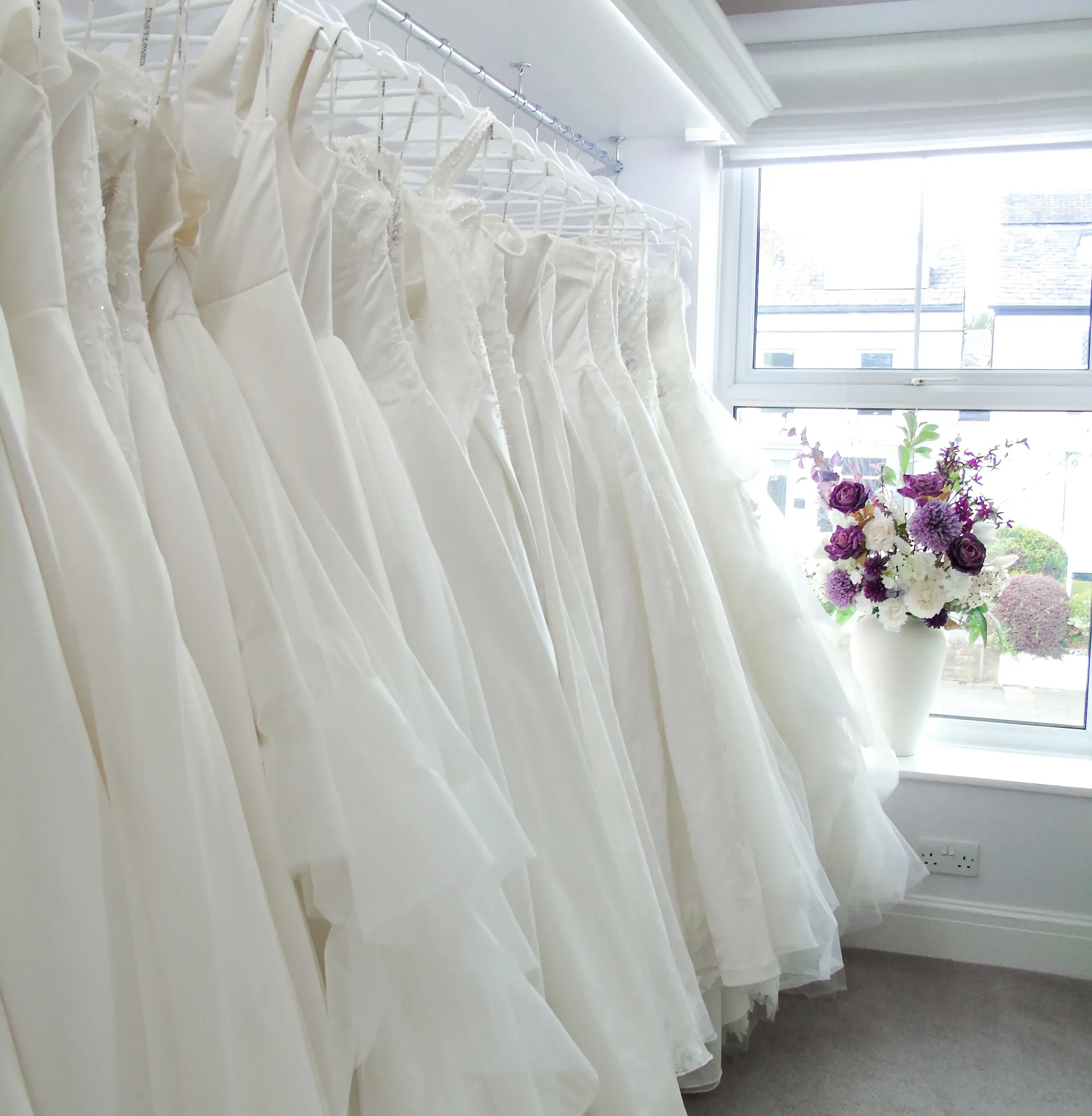 Photo of bridal gowns inside Emma Louise Bridal store